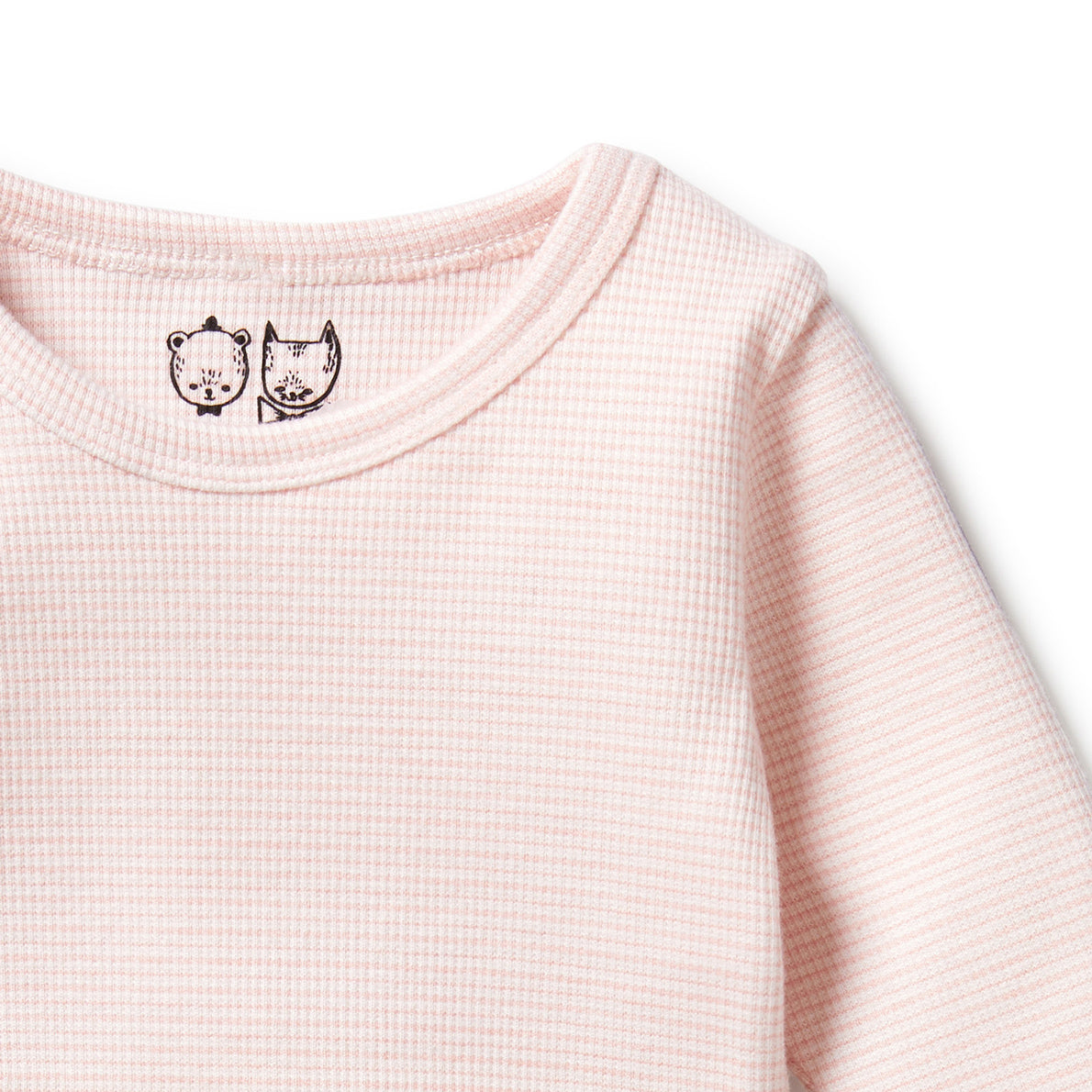 Organic Stripe Rib Long Sleeved Top