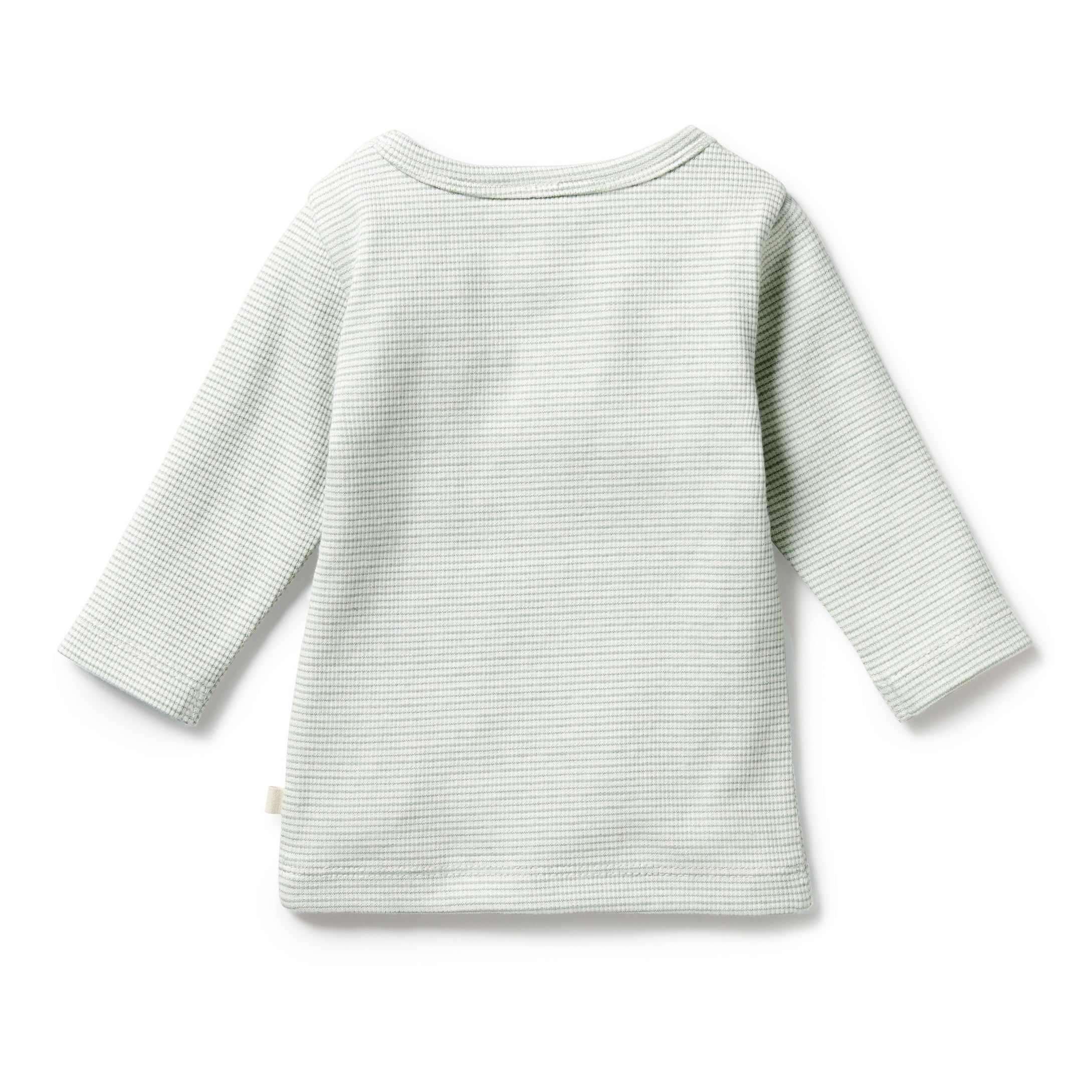 Organic Stripe Rib Long Sleeved Top