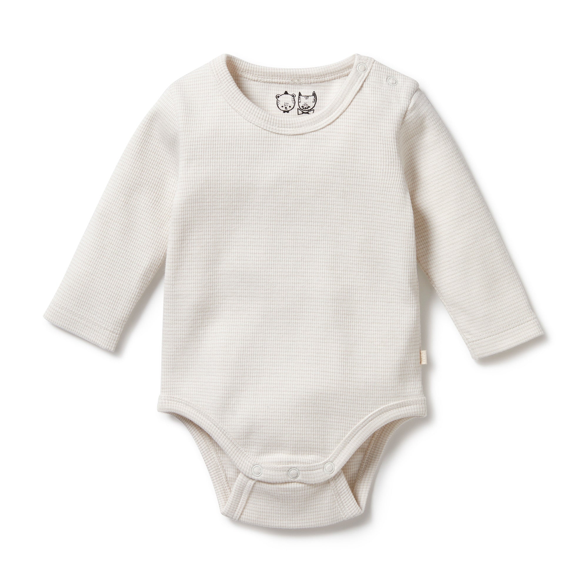 Organic Stripe Rib Long Sleeved Bodysuit