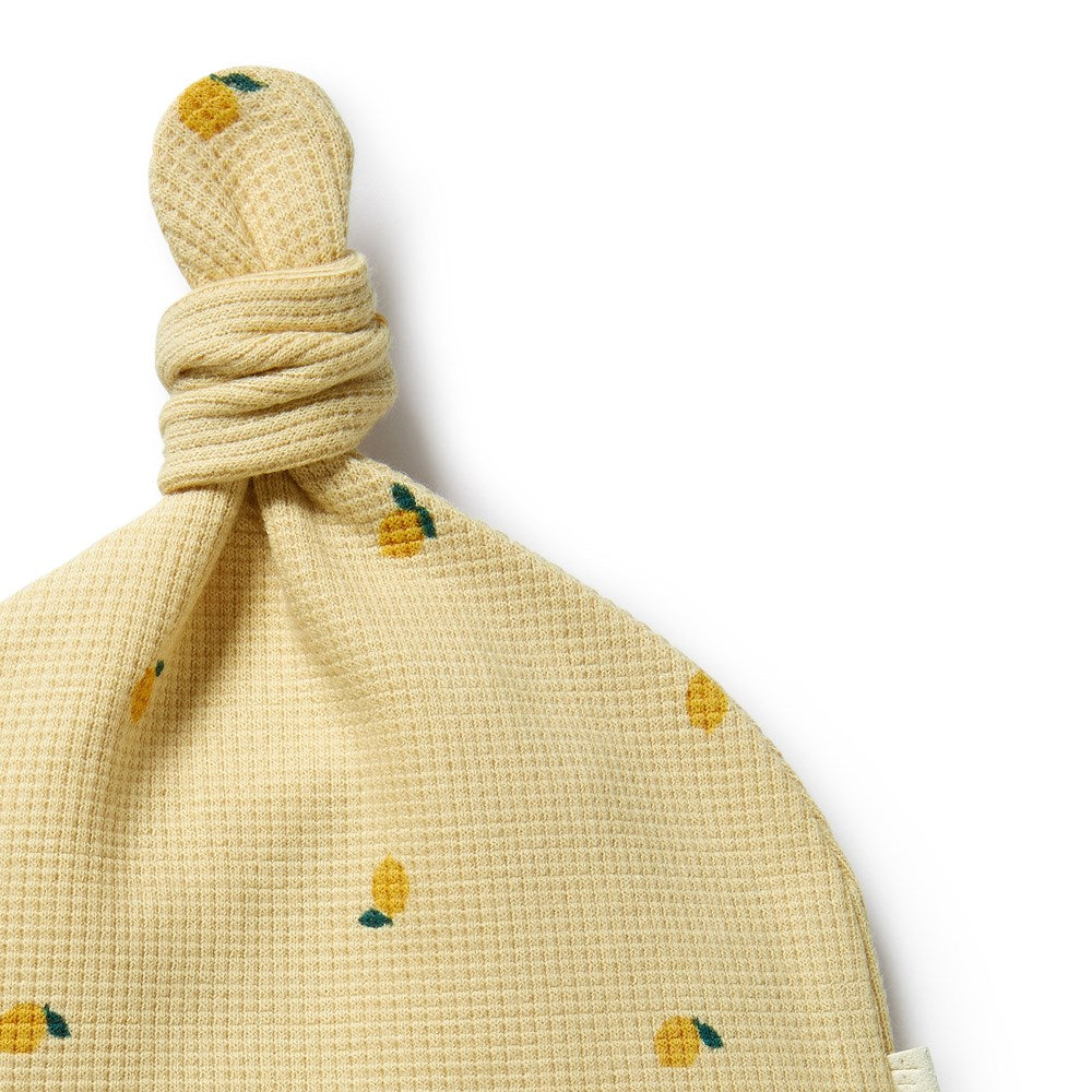 Little Lemon Organic Waffle Knot Hat