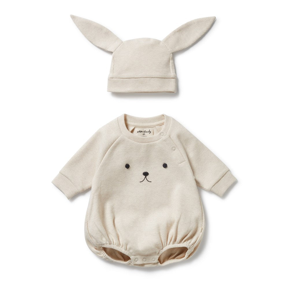 Oatmeal Organic Waffle Bunny Set by Wilson and Frenchy – made from organic cotton