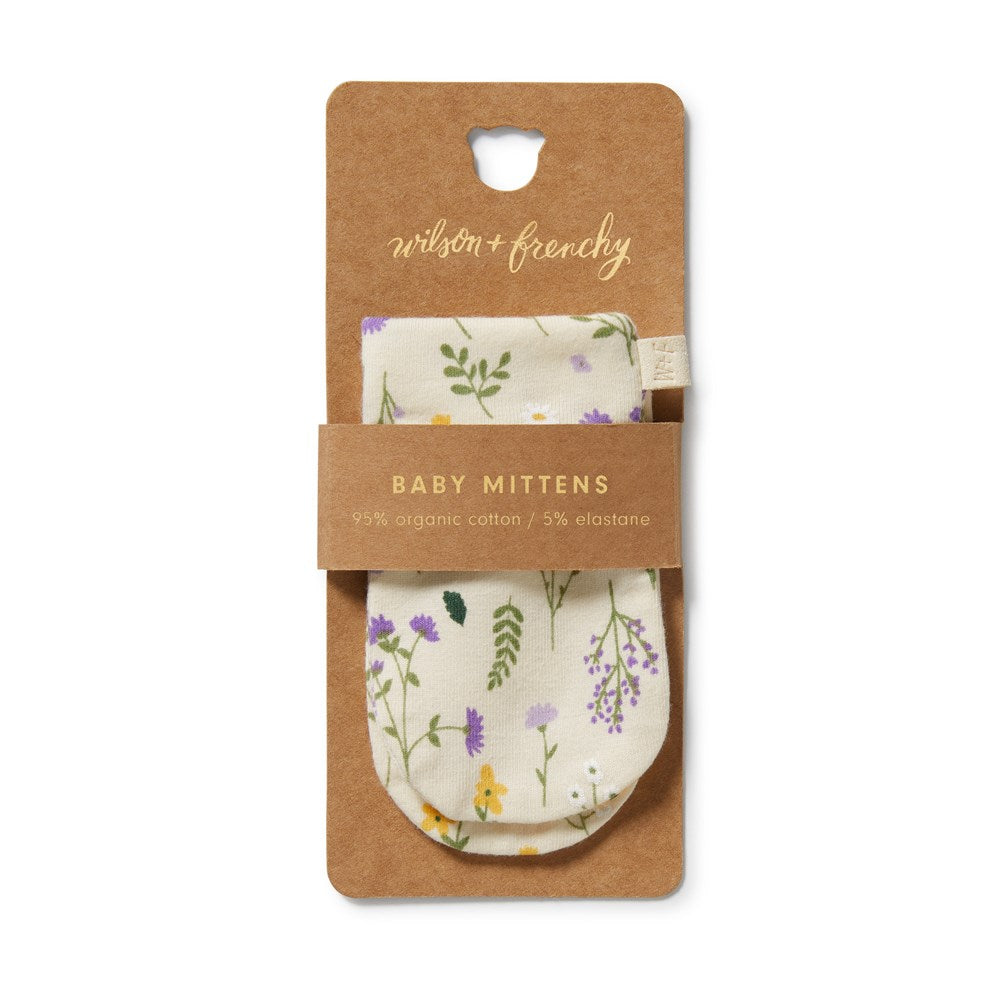 Bella Floral Organic Mittens W+F