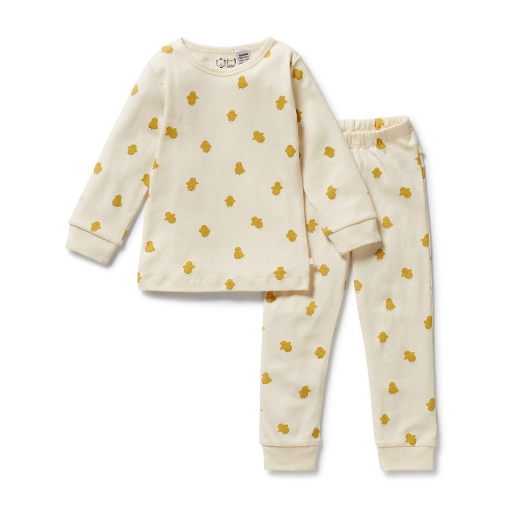 Little Chick Organic Long Sleeved Pyjamas - Main Image