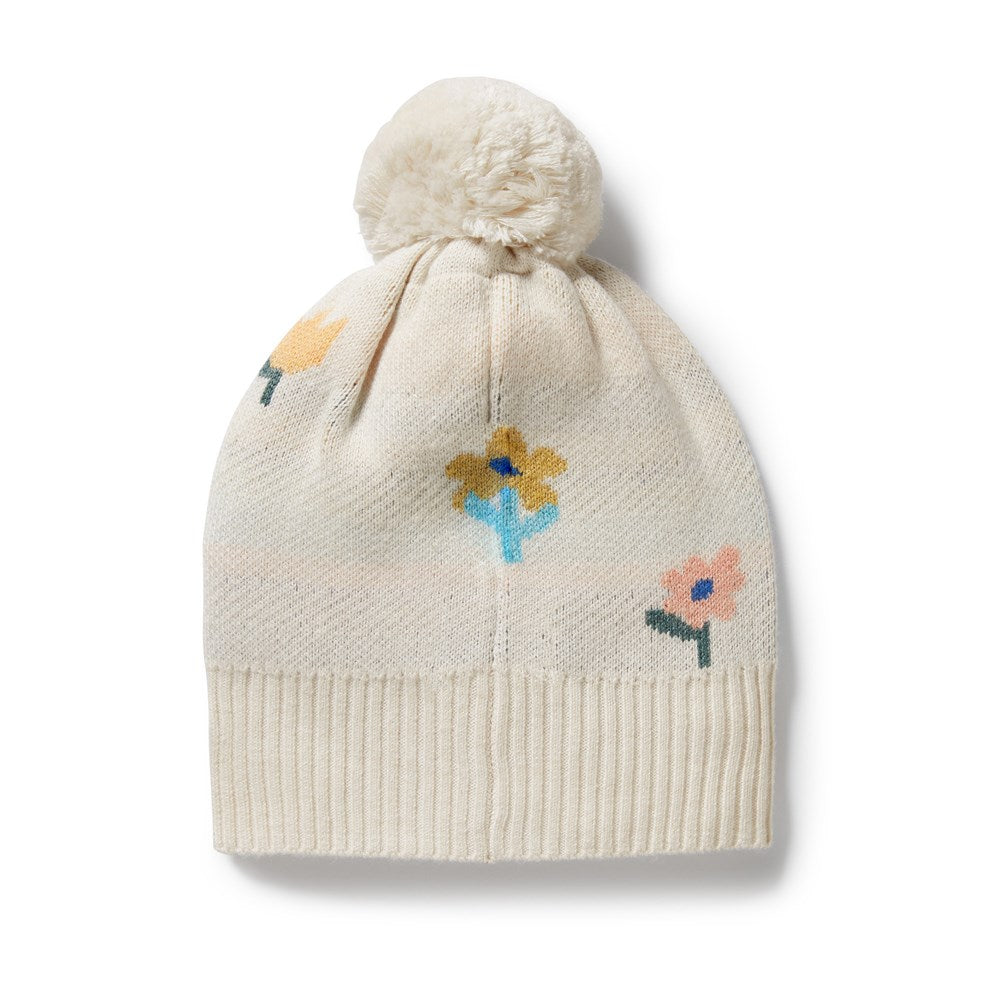 Flower Pop Organic Knitted Jacquard Hat