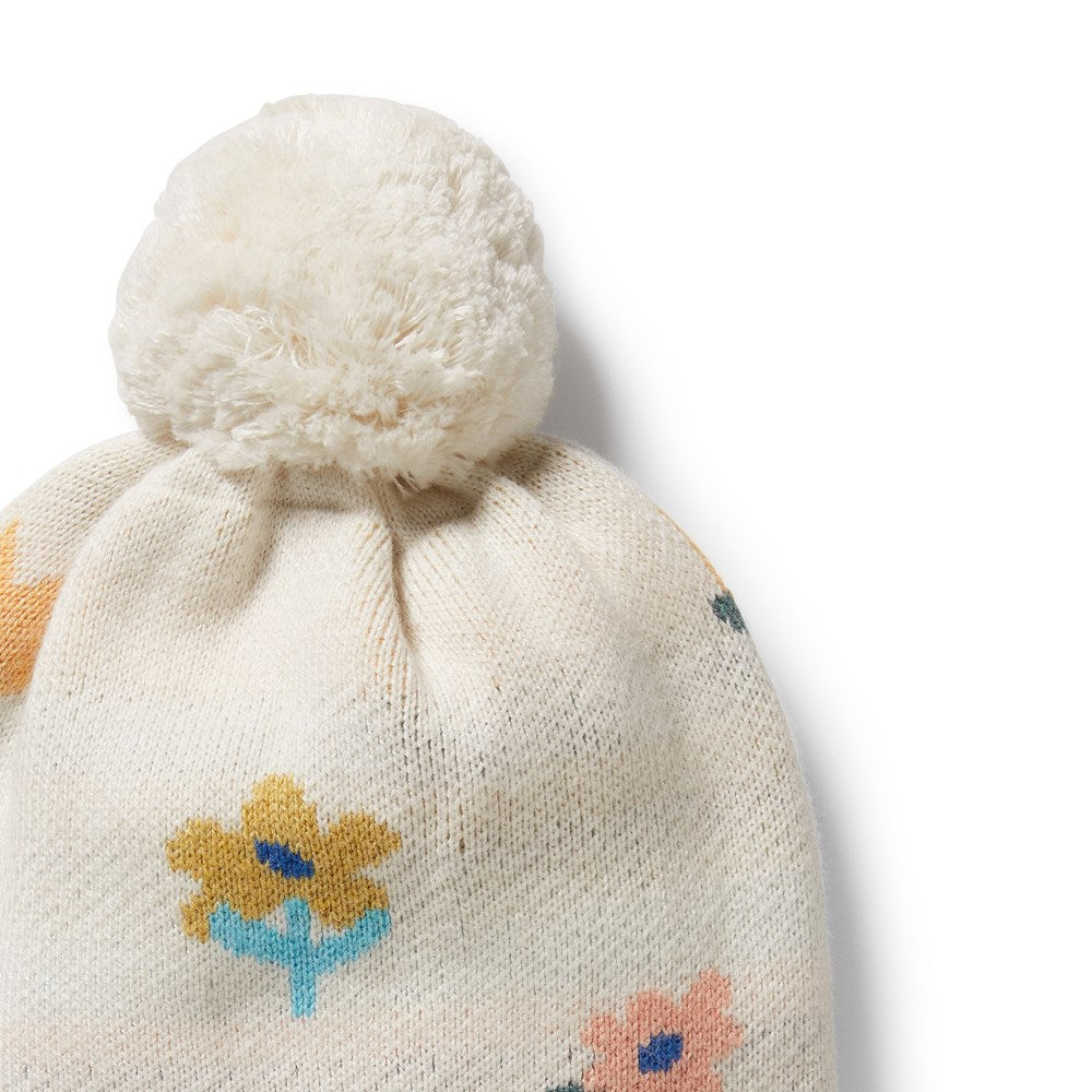 Flower Pop Organic Knitted Jacquard Hat
