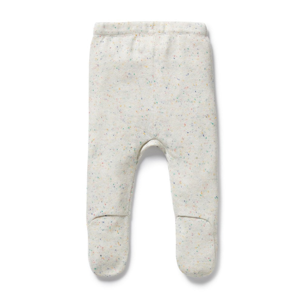 Hundreds and Thousands Organic Knitted Legging with Feet