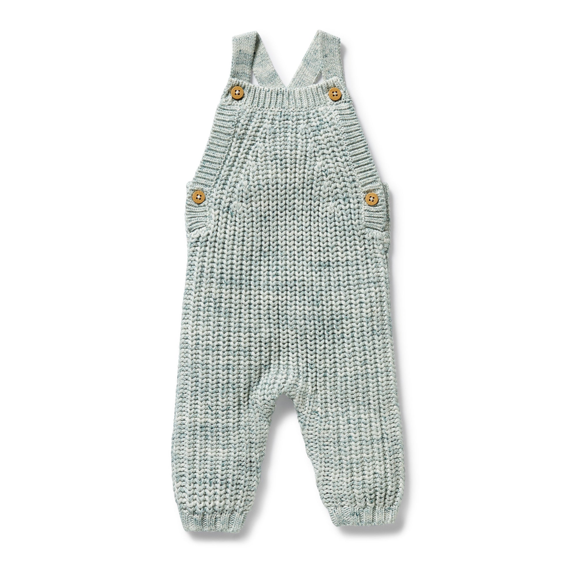 Moss Speckle Organic Knitted Overall by Wilson and Frenchy β made from organic cotton