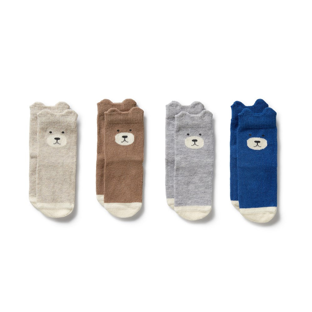 Boys Organic 4 Pack Baby Socks by Wilson and Frenchy – made from organic cotton