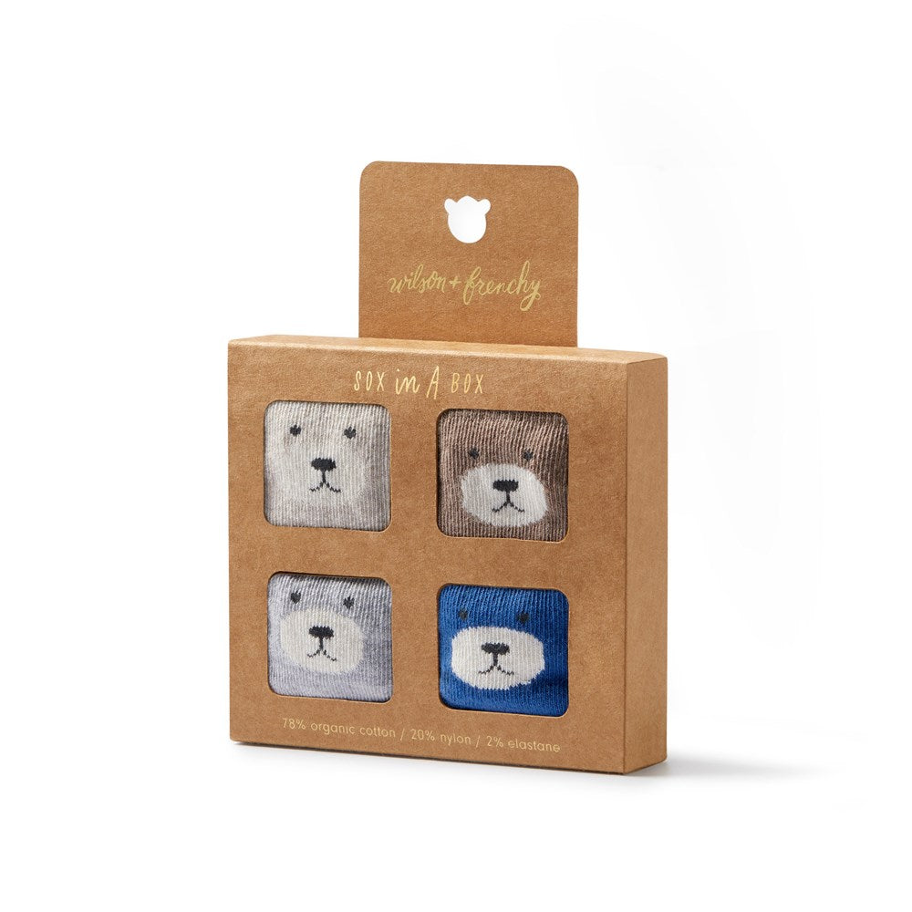 Boys Organic 4 Pack Baby Socks