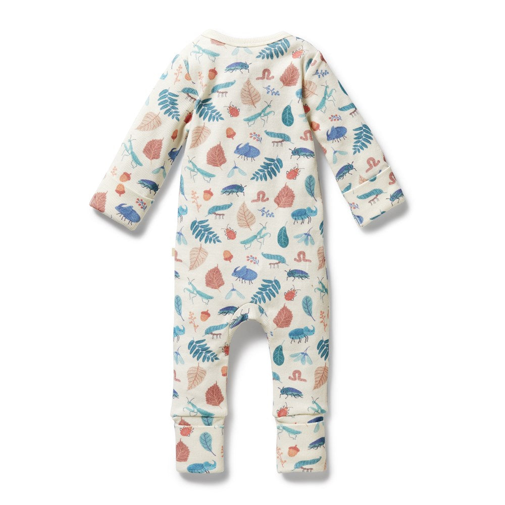Bug Brigade Organic Rib Zipsuit with Feet