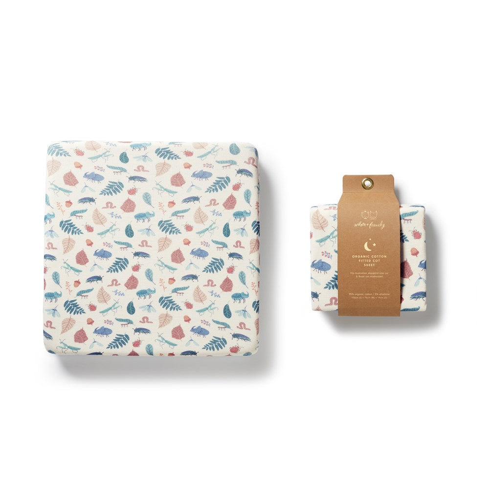 Bug Brigade Organic Rib Cot Sheet