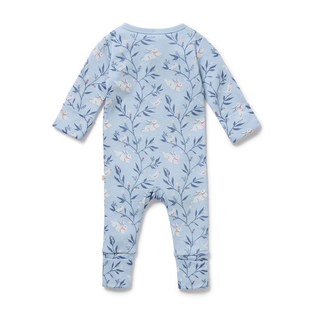 Bunny Whistle Organic Zipsuit With Feet