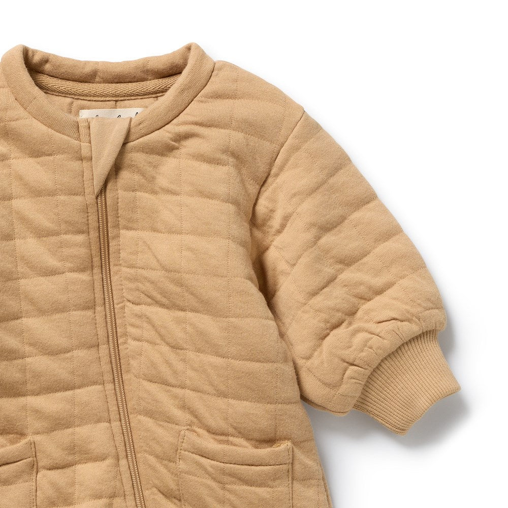 Honey Fawn Organic Quilted Growsuit