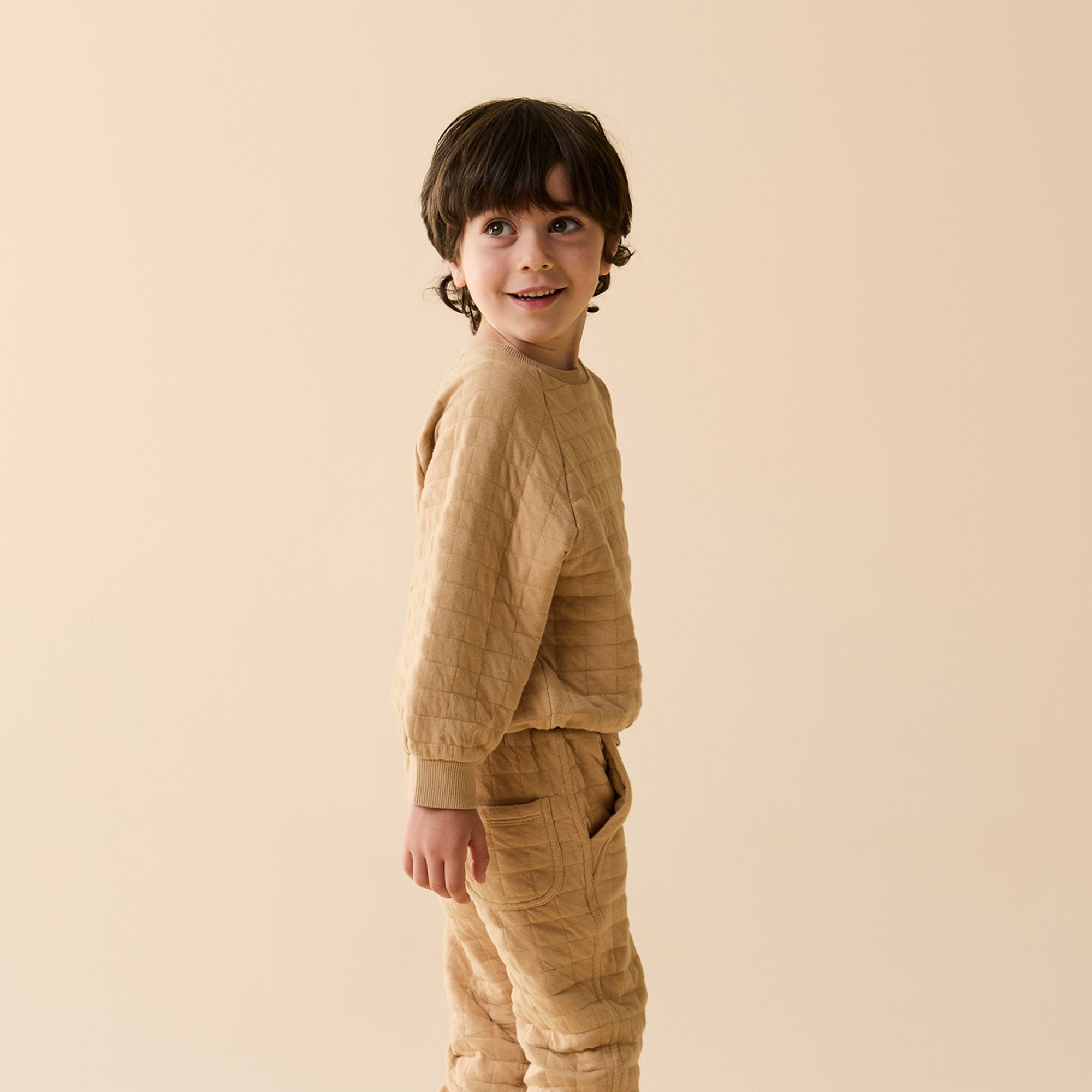 Honey Fawn Organic Quilted Sweat