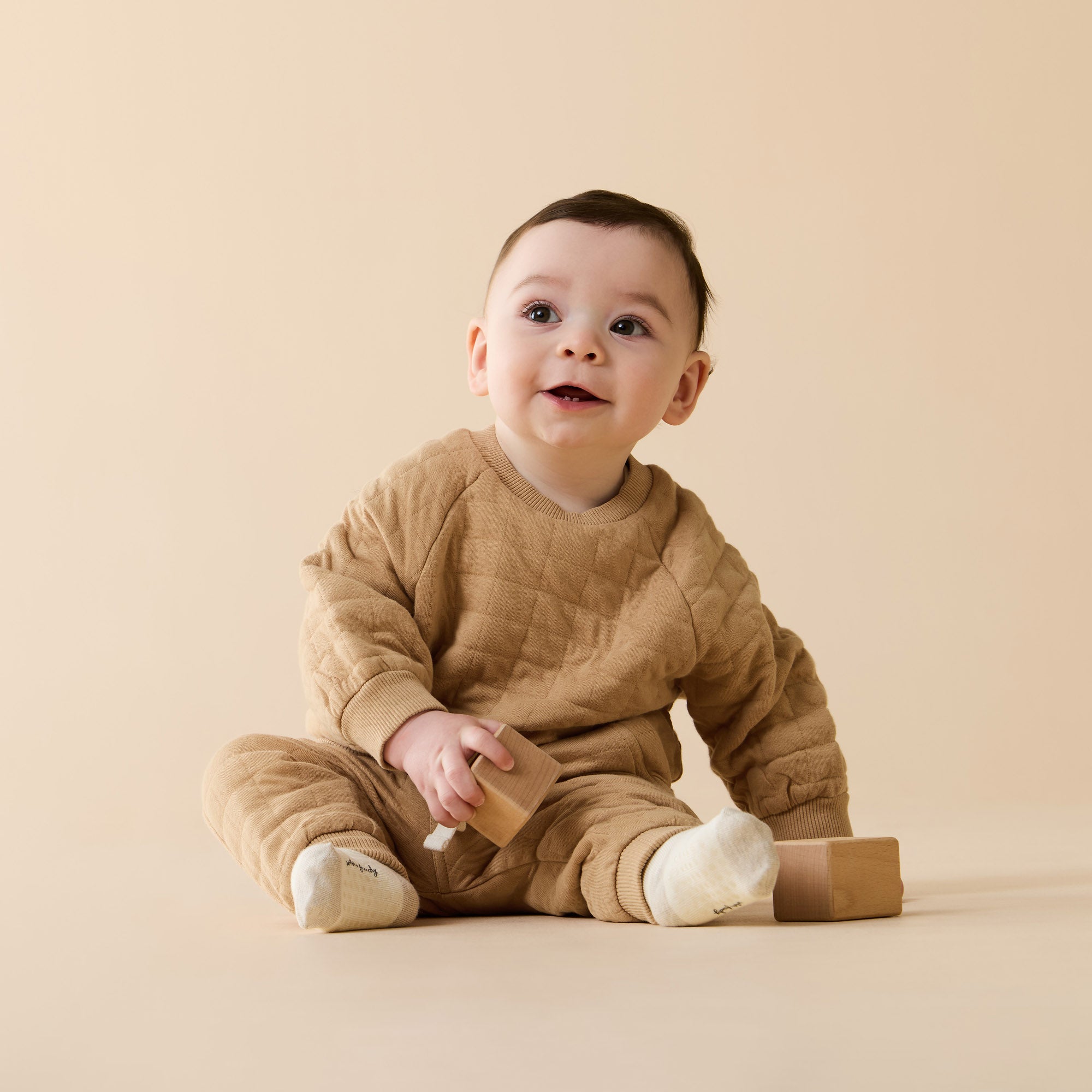 Honey Fawn Organic Quilted Sweat