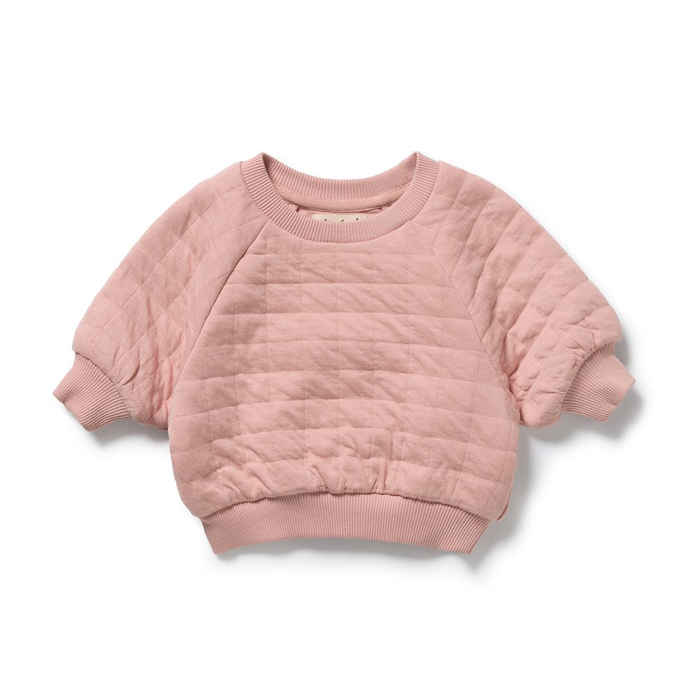 Rose Organic Quilted Sweat