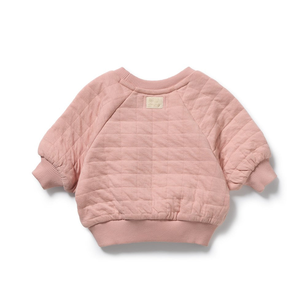 Rose Organic Quilted Sweat