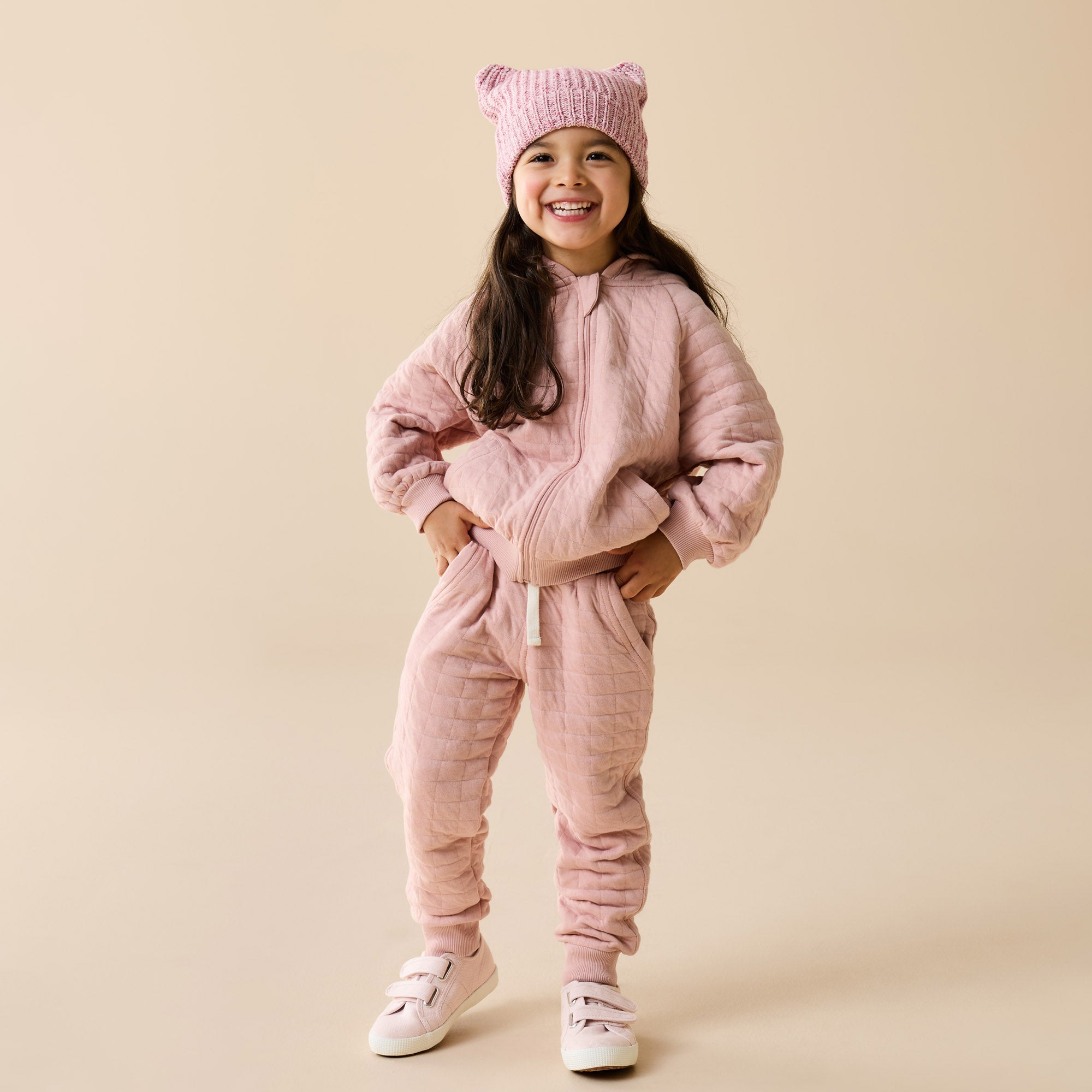 Rose Organic Quilted Sweat Pant