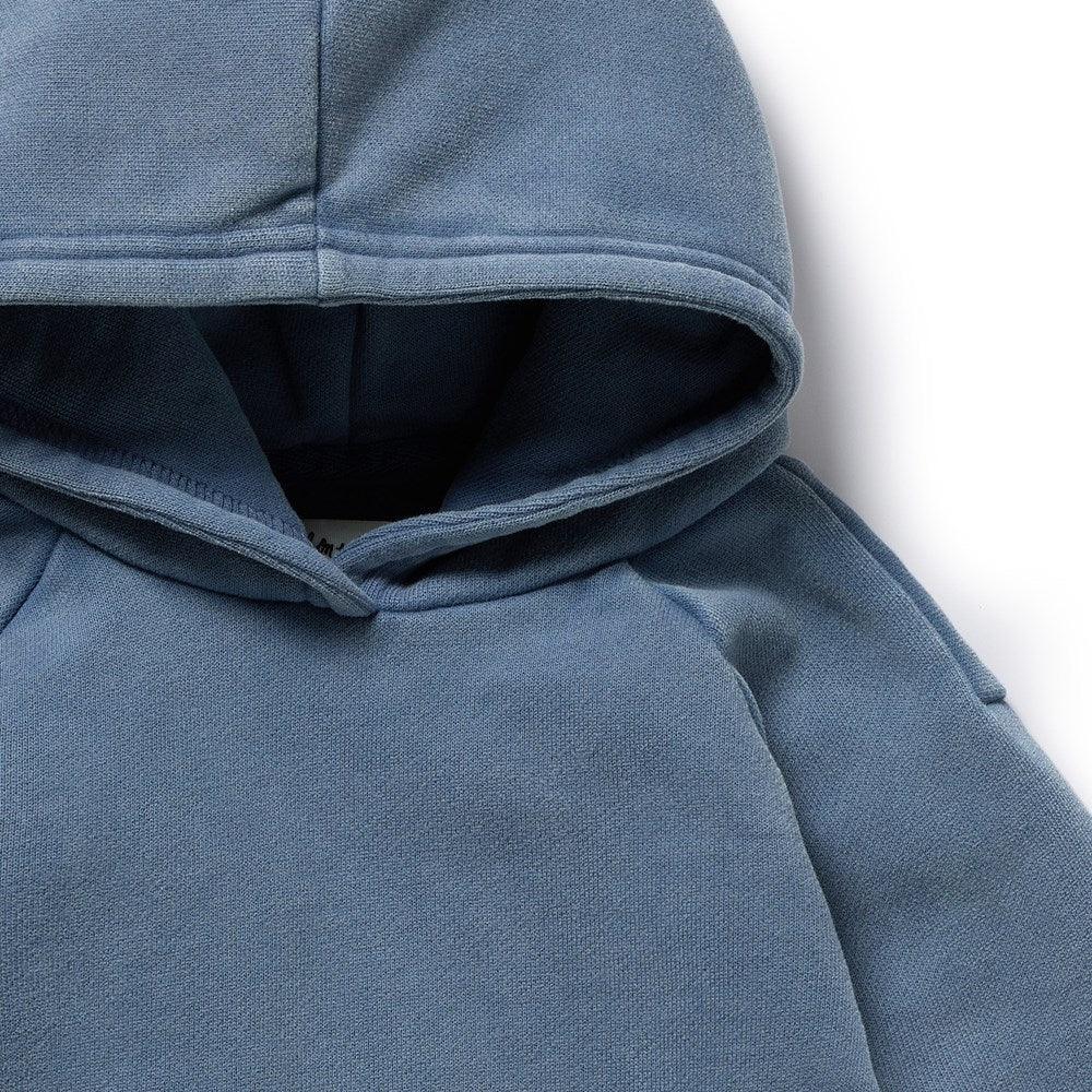 Twilight Blue Organic Terry Hooded Sweat