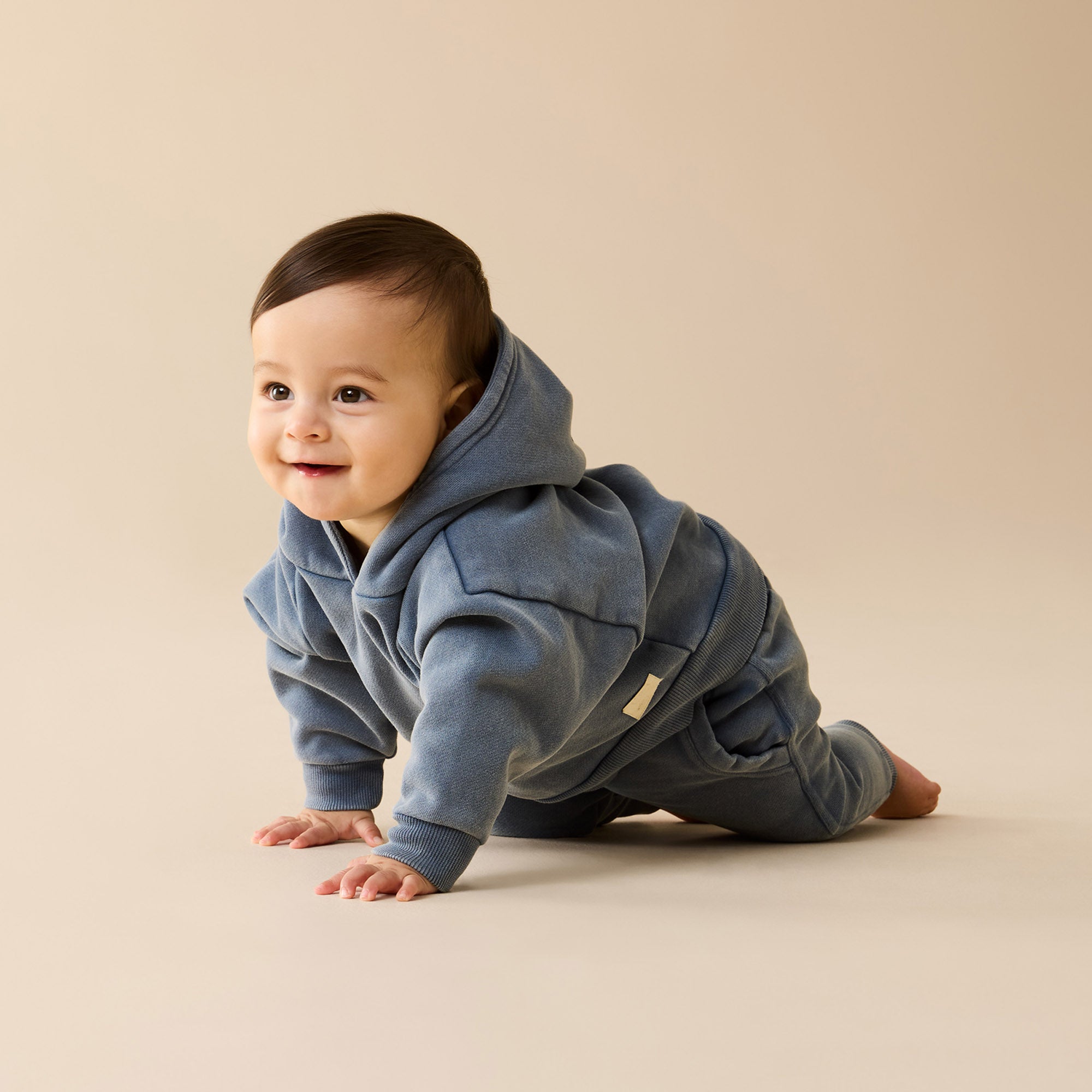 Twilight Blue Organic Terry Hooded Sweat