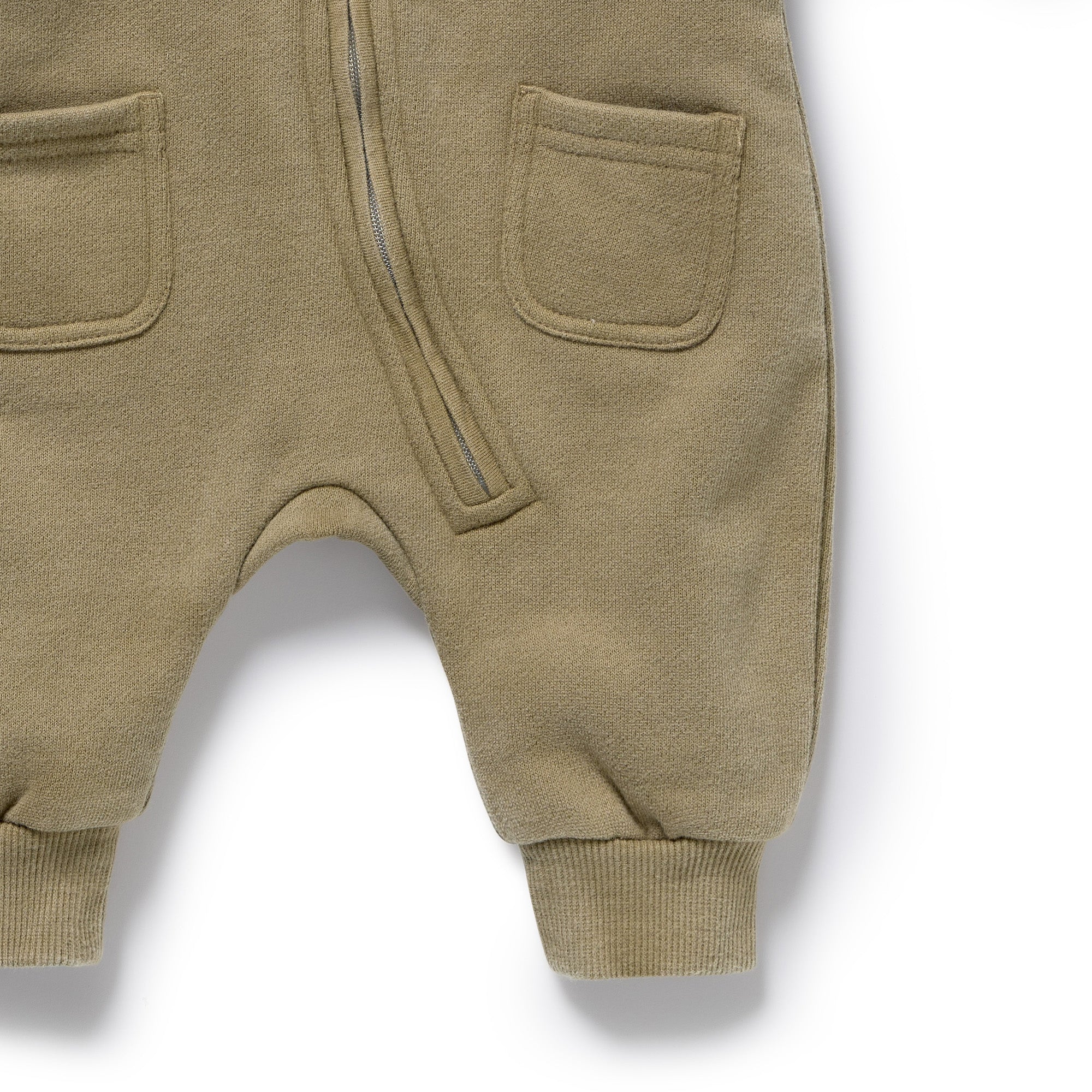 Olive Organic Terry Growsuit
