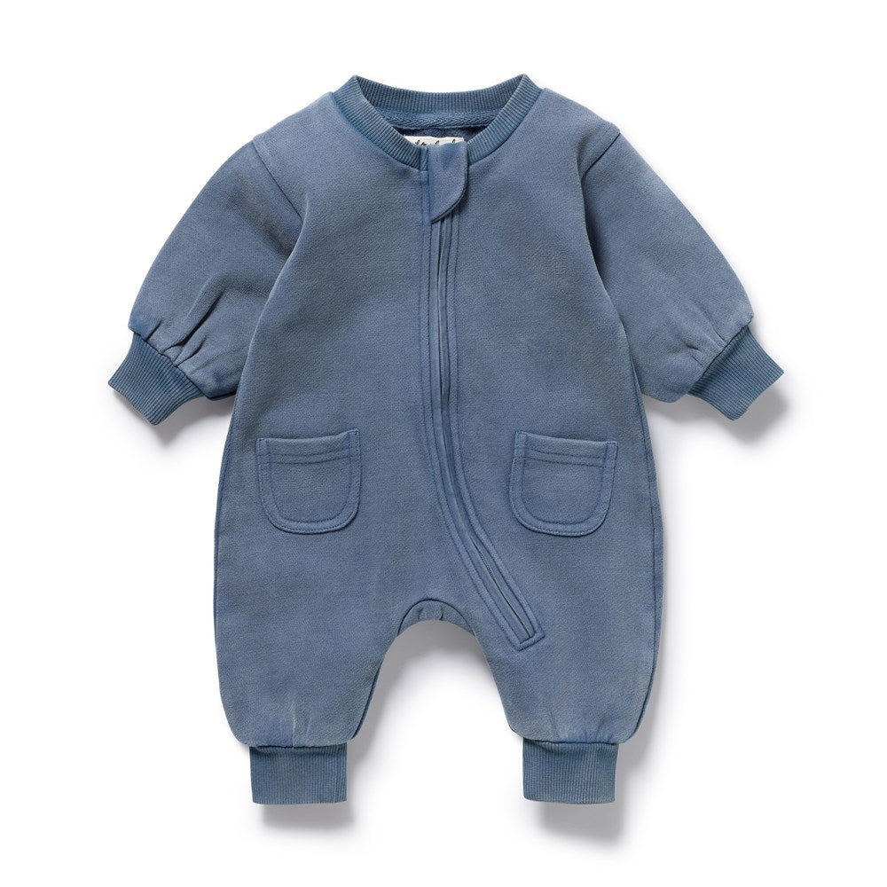 Twilight Blue Organic Terry Growsuit