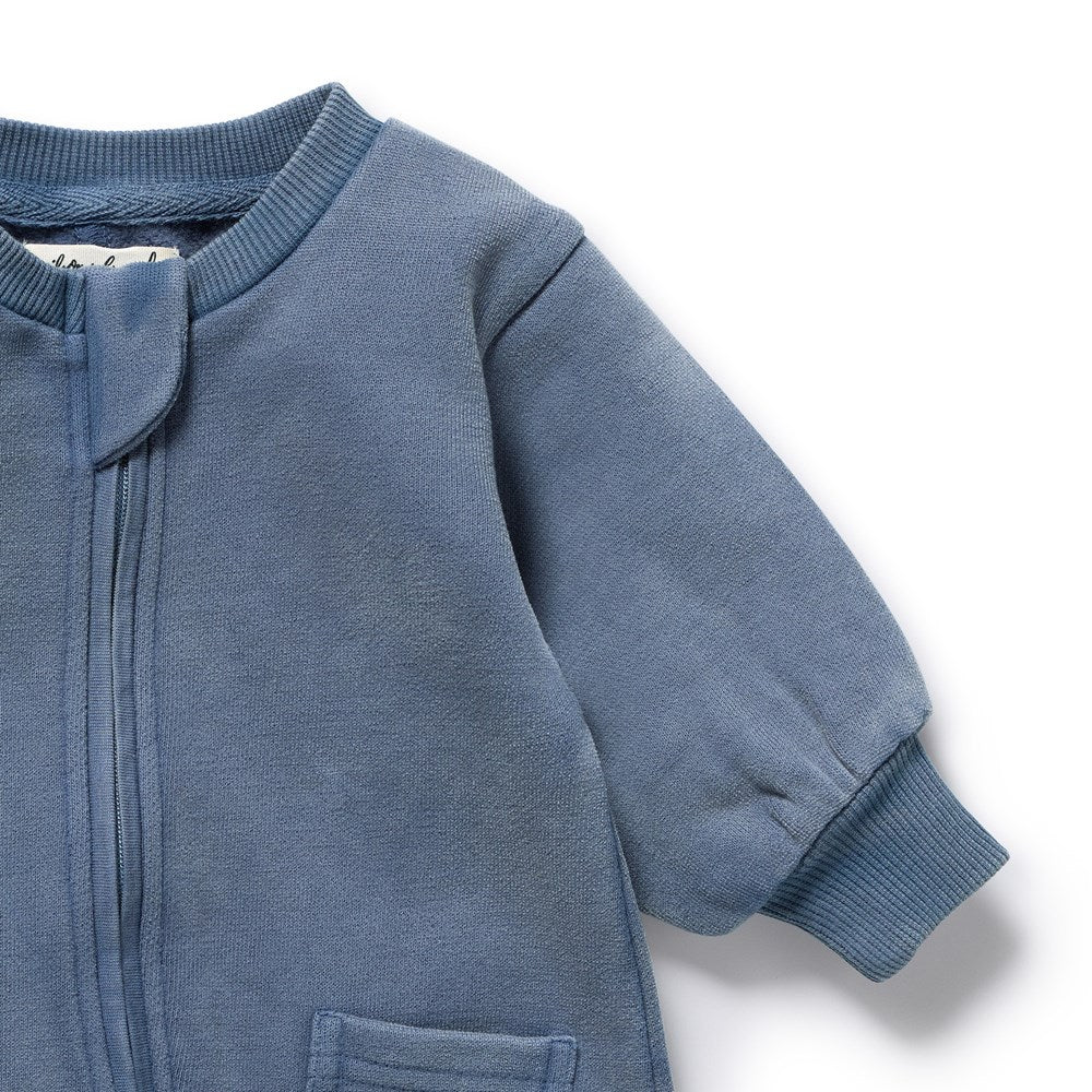Twilight Blue Organic Terry Growsuit