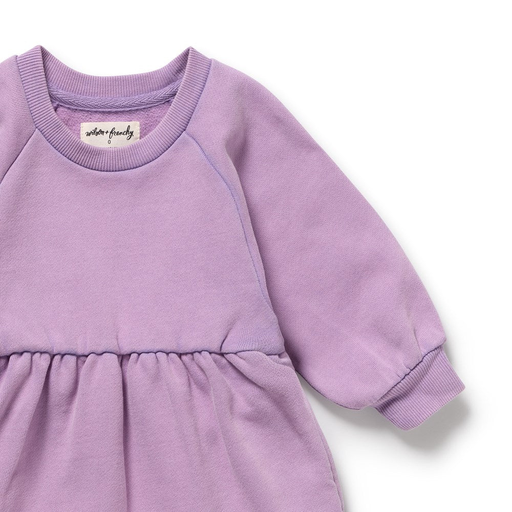 Berry Organic Terry Sweat Garment Dyed Dress