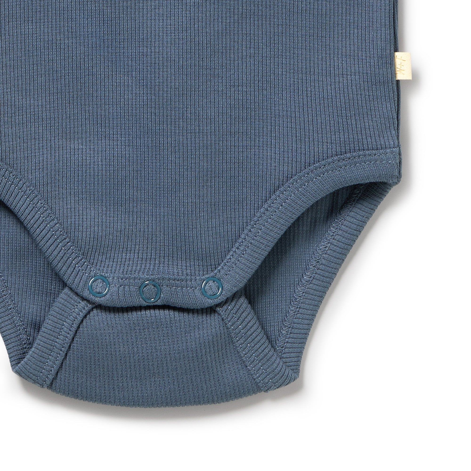 Twilight Blue Organic Rib long-sleeved Bodysuit