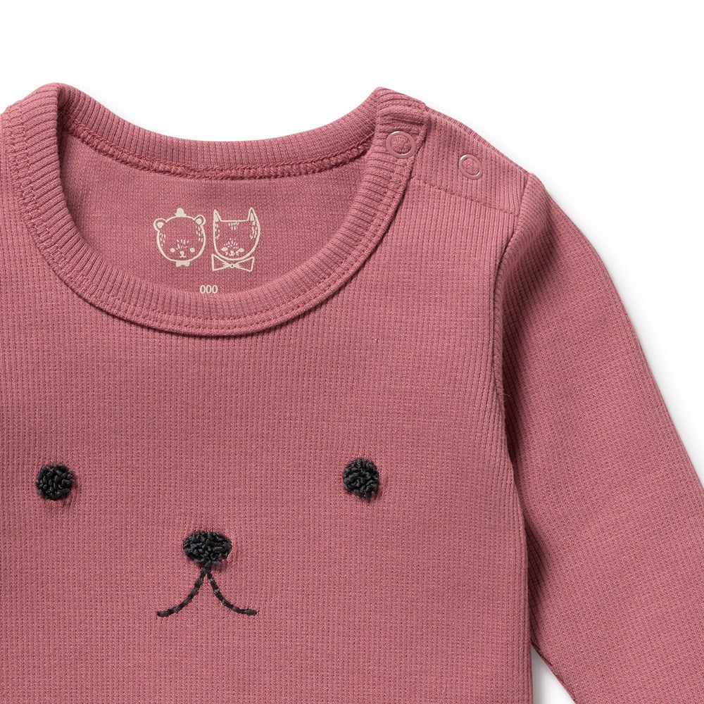 Plum Organic Rib long-sleeved Bodysuit
