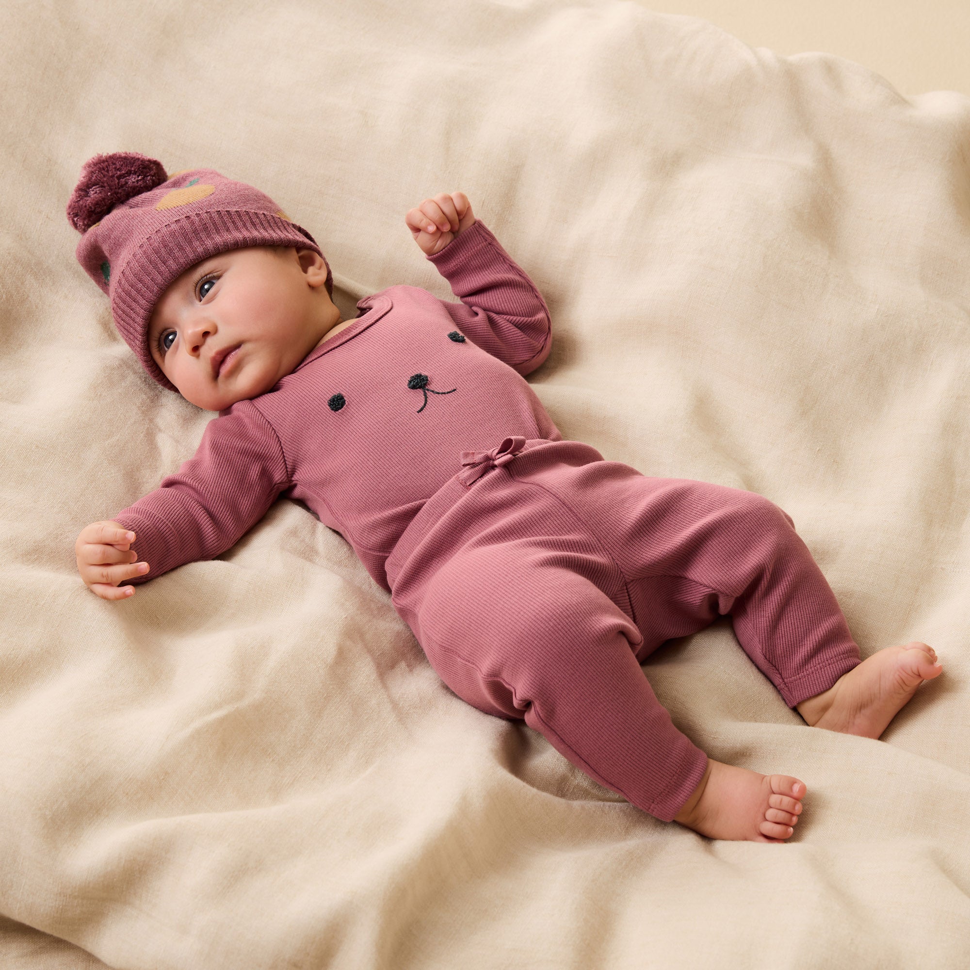 Plum Organic Rib long-sleeved Bodysuit