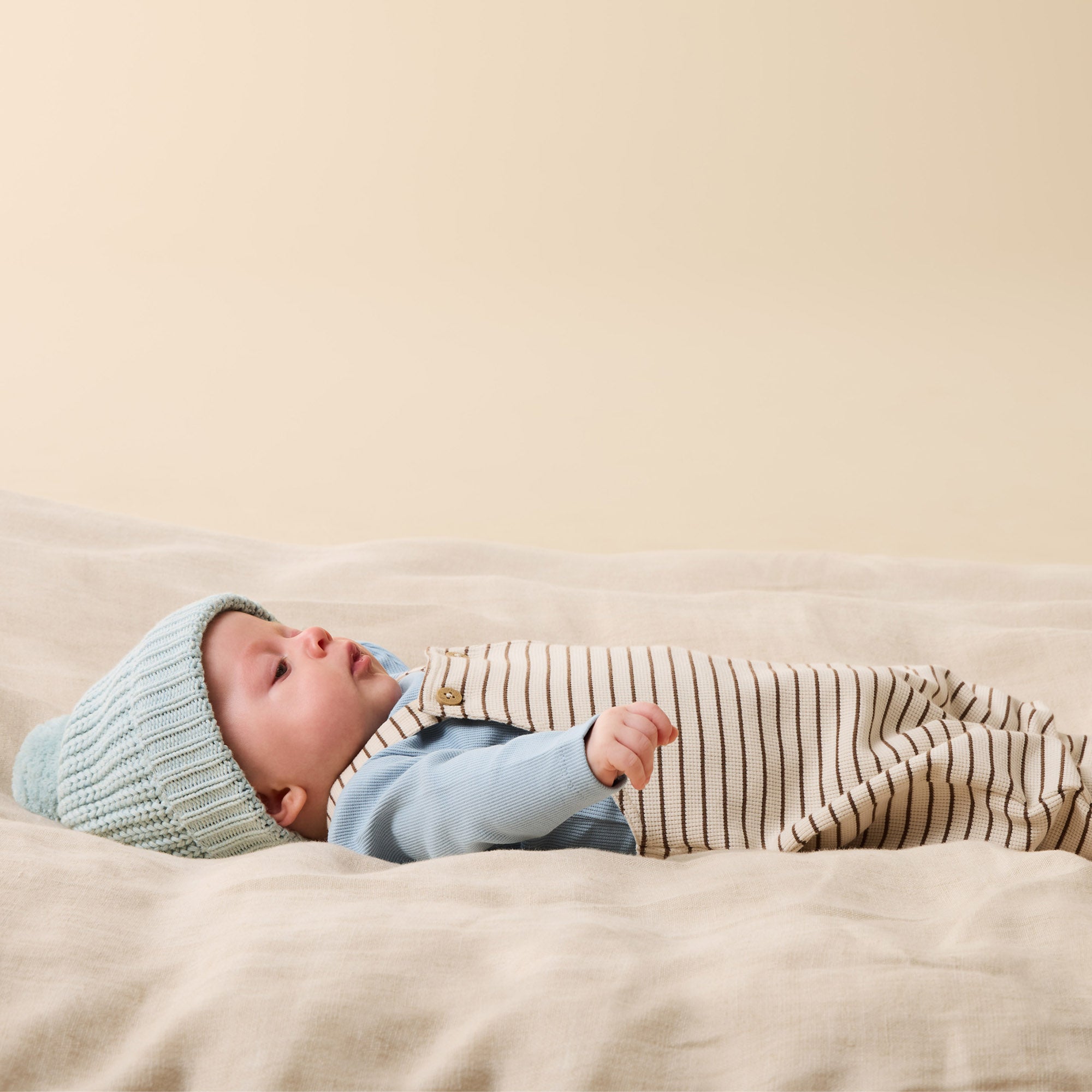 Storm Blue Organic Rib long-sleeved Bodysuit