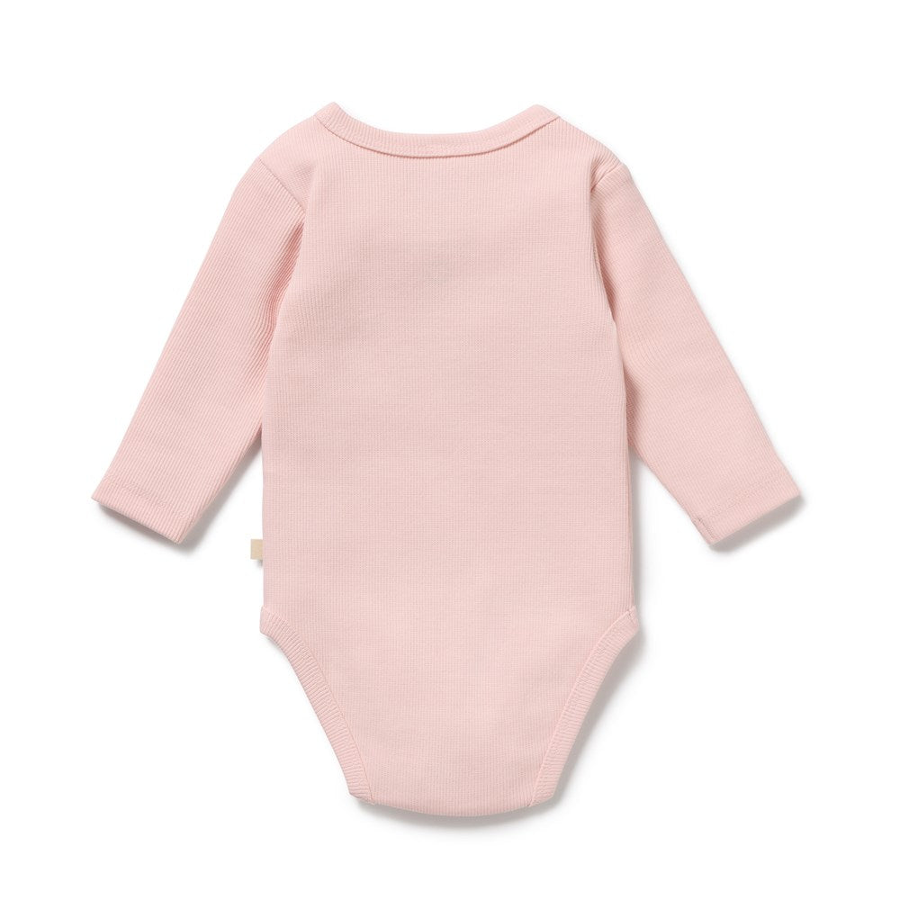 Strawberry Cream Organic Rib long-sleeved Bodysuit