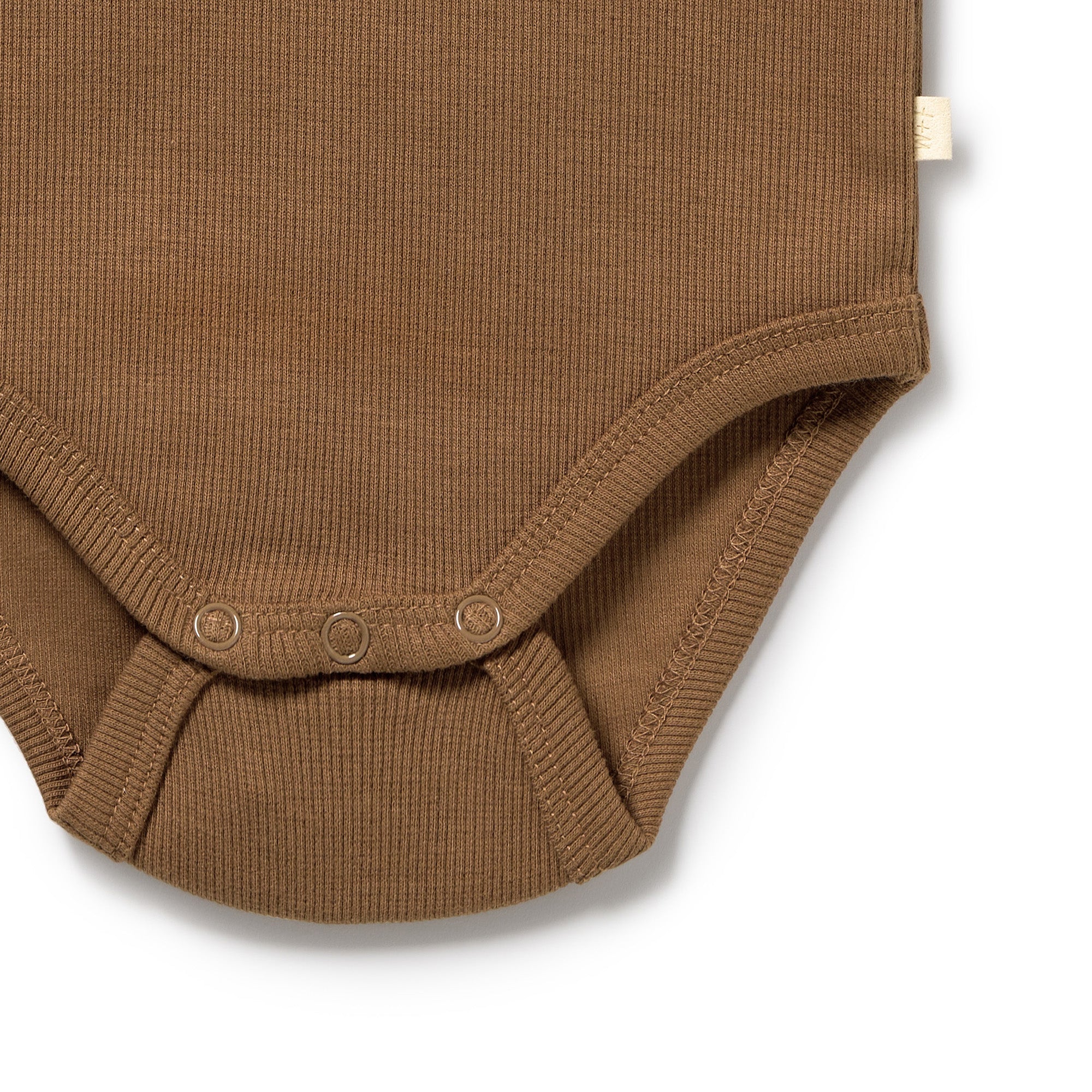 Nutmeg Organic Rib Long Sleeved Bodysuit