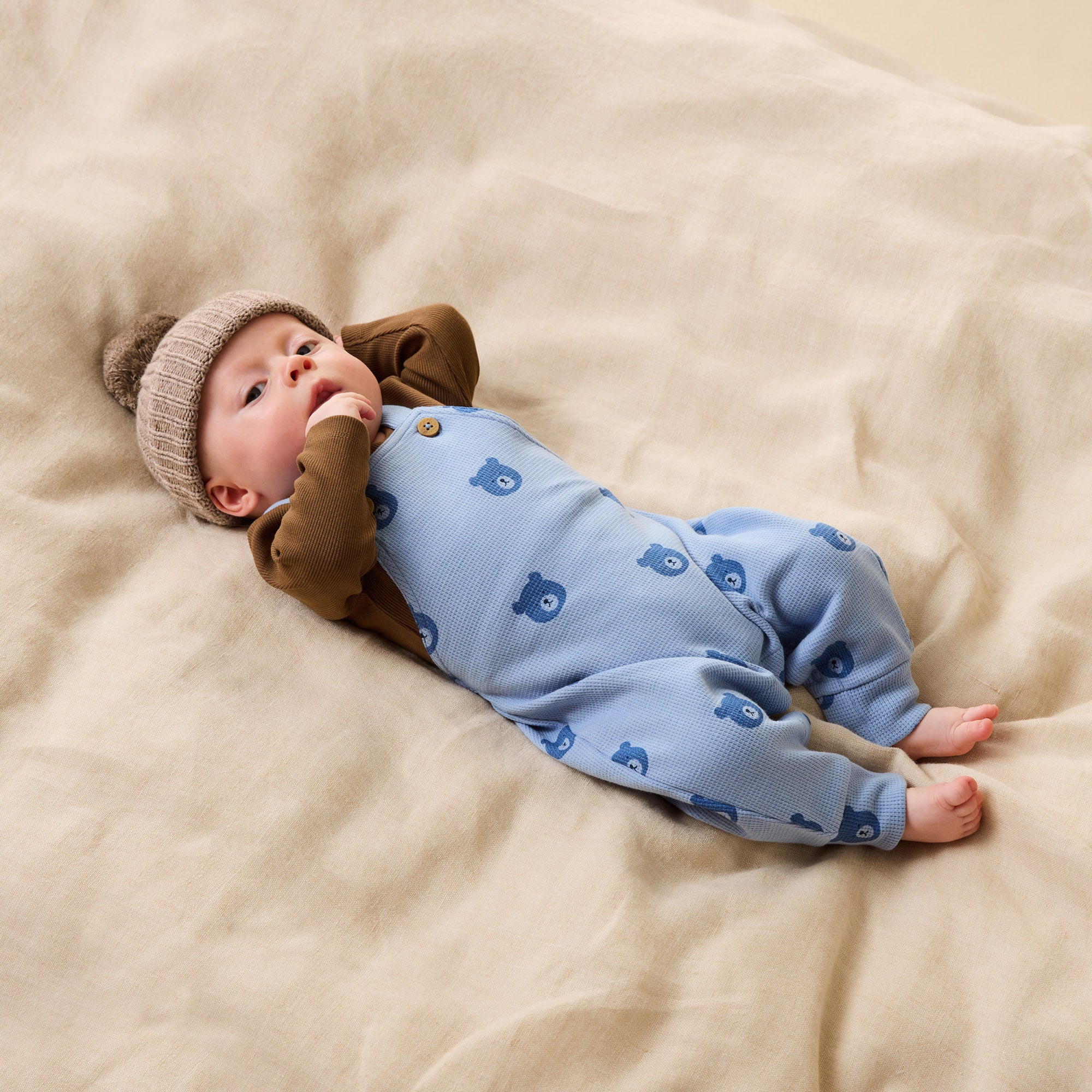 Nutmeg Organic Rib Long Sleeved Bodysuit