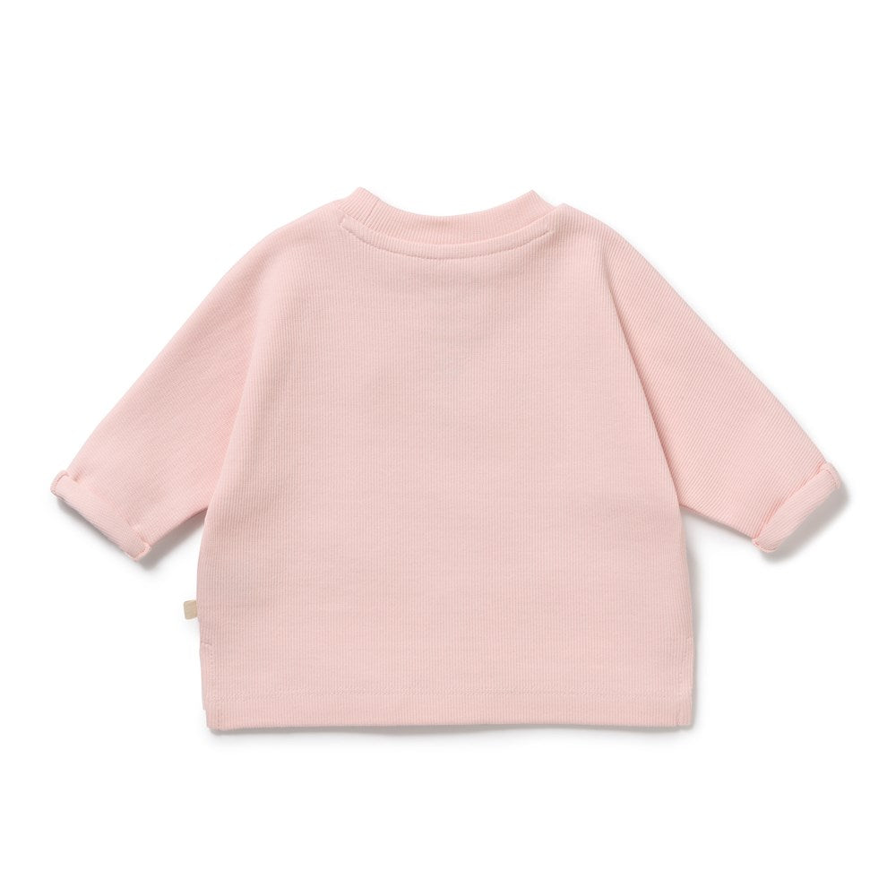 Strawberry Cream Organic Rib long-sleeved Top