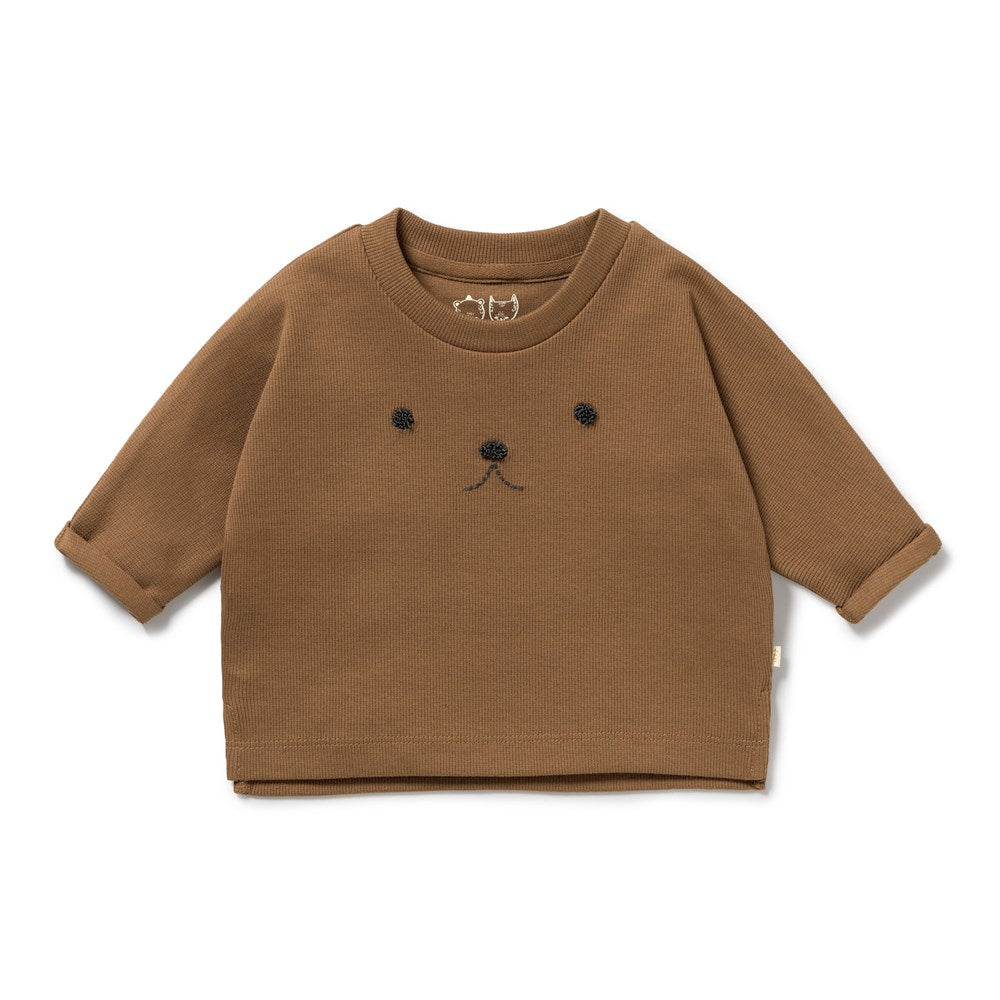 Nutmeg Organic Rib long-sleeved Top