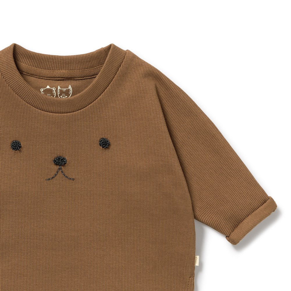 Nutmeg Organic Rib long-sleeved Top