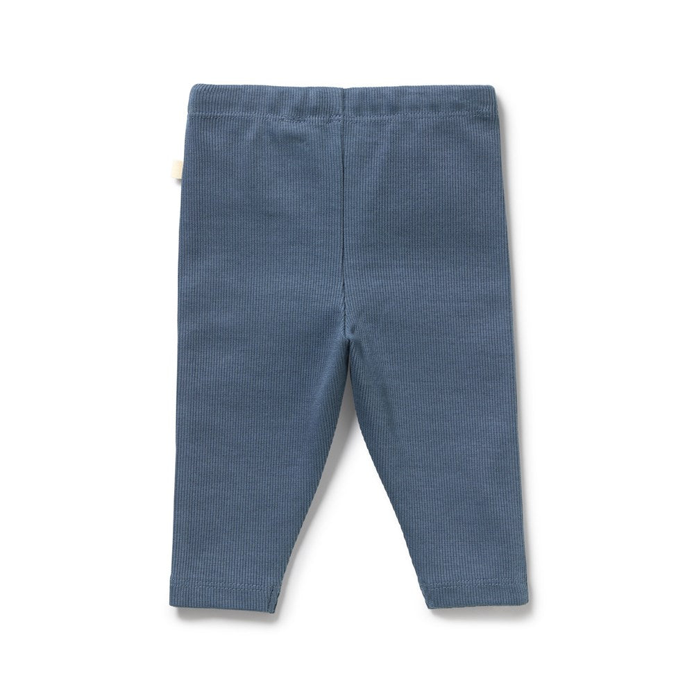 Twilight Blue Organic Rib Legging