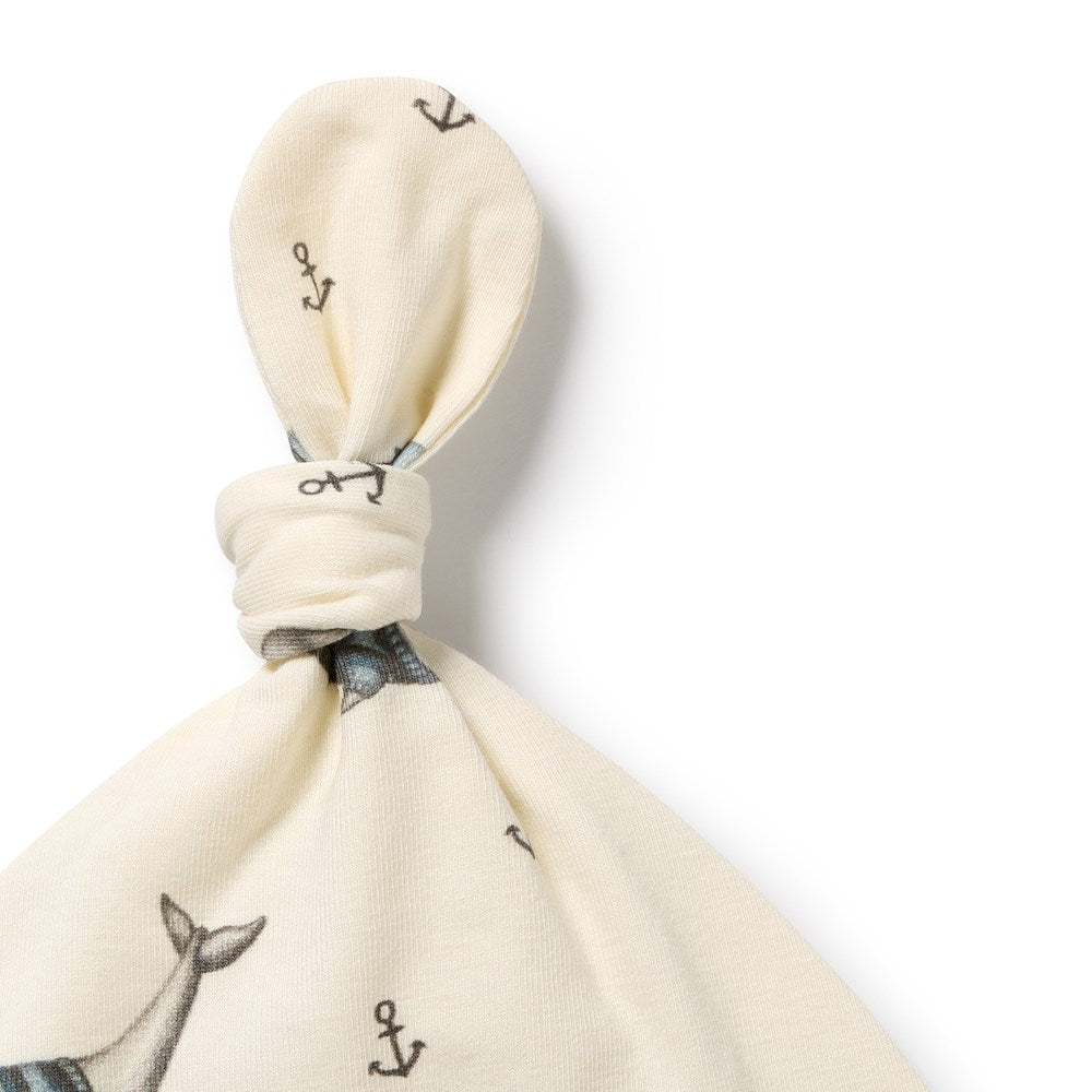 Woolly Whales Organic Knot Hat