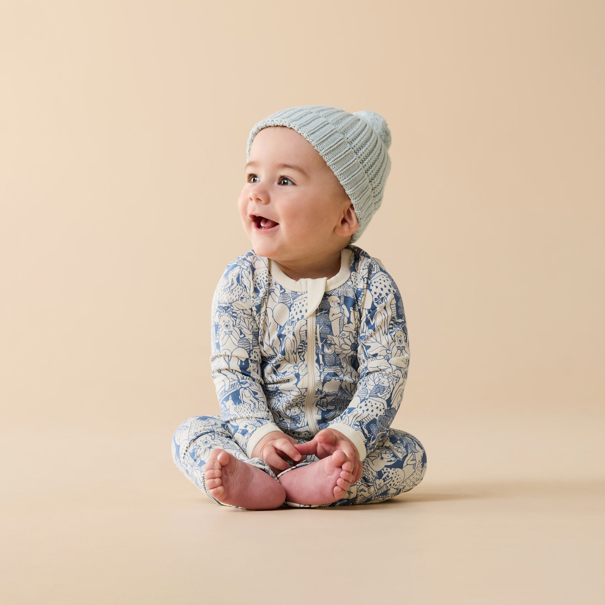 Woodland Adventures Organic Zipsuit with Feet