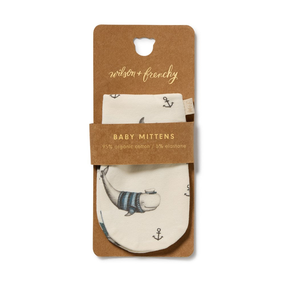 Woolly Whales Organic Mittens