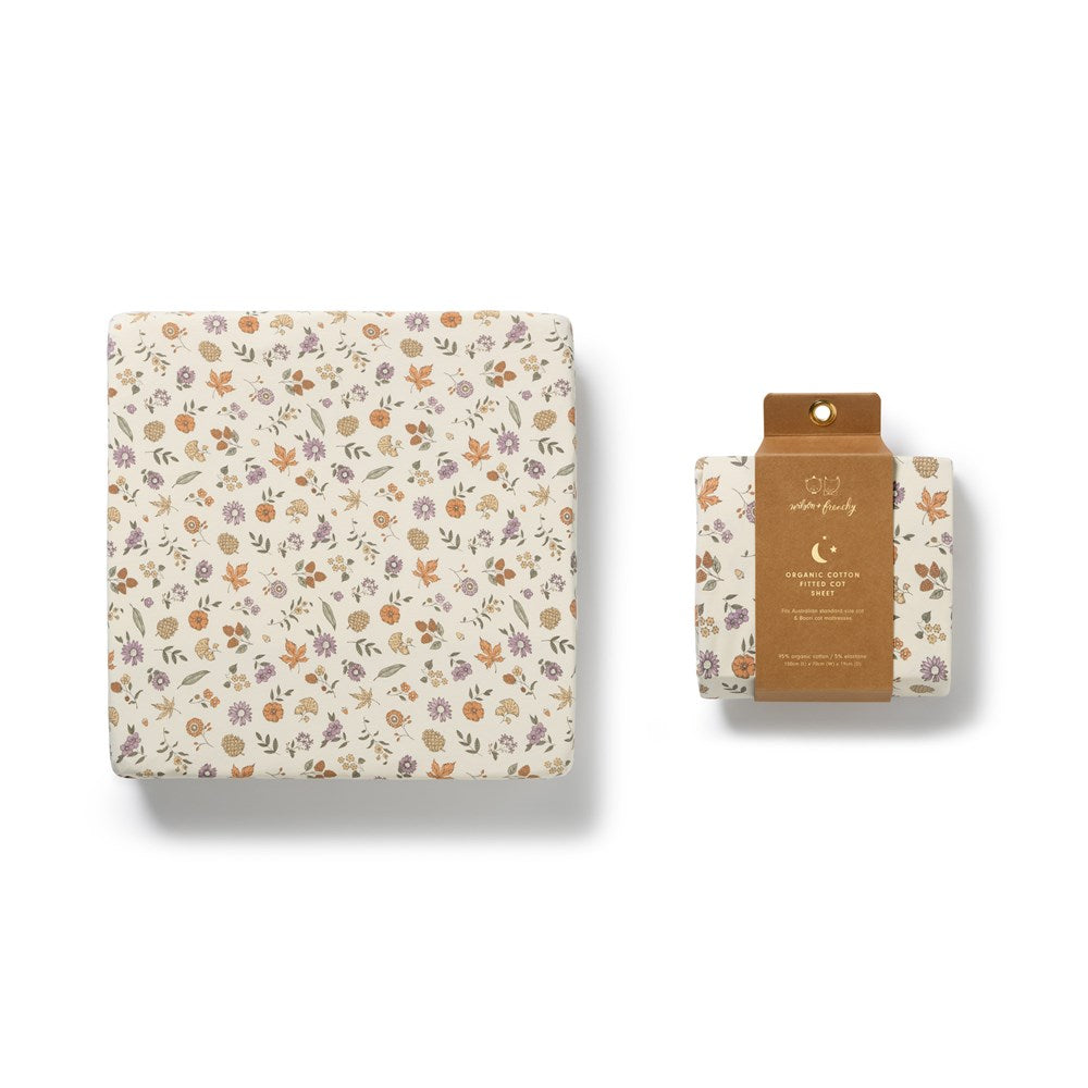 Maple Glow Organic Cot Sheet