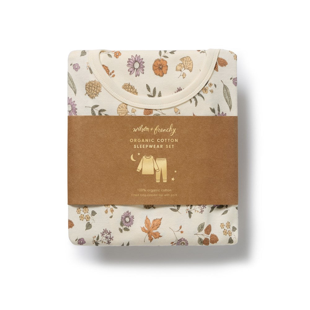 Maple Glow Organic Long Sleeved Pyjamas