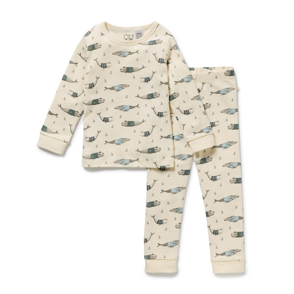 Woolly Whales Organic Long Sleeved Pyjamas