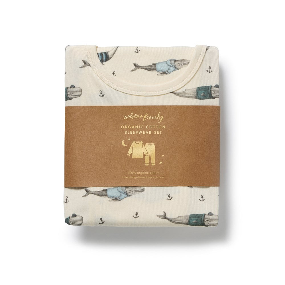 Woolly Whales Organic Long Sleeved Pyjamas