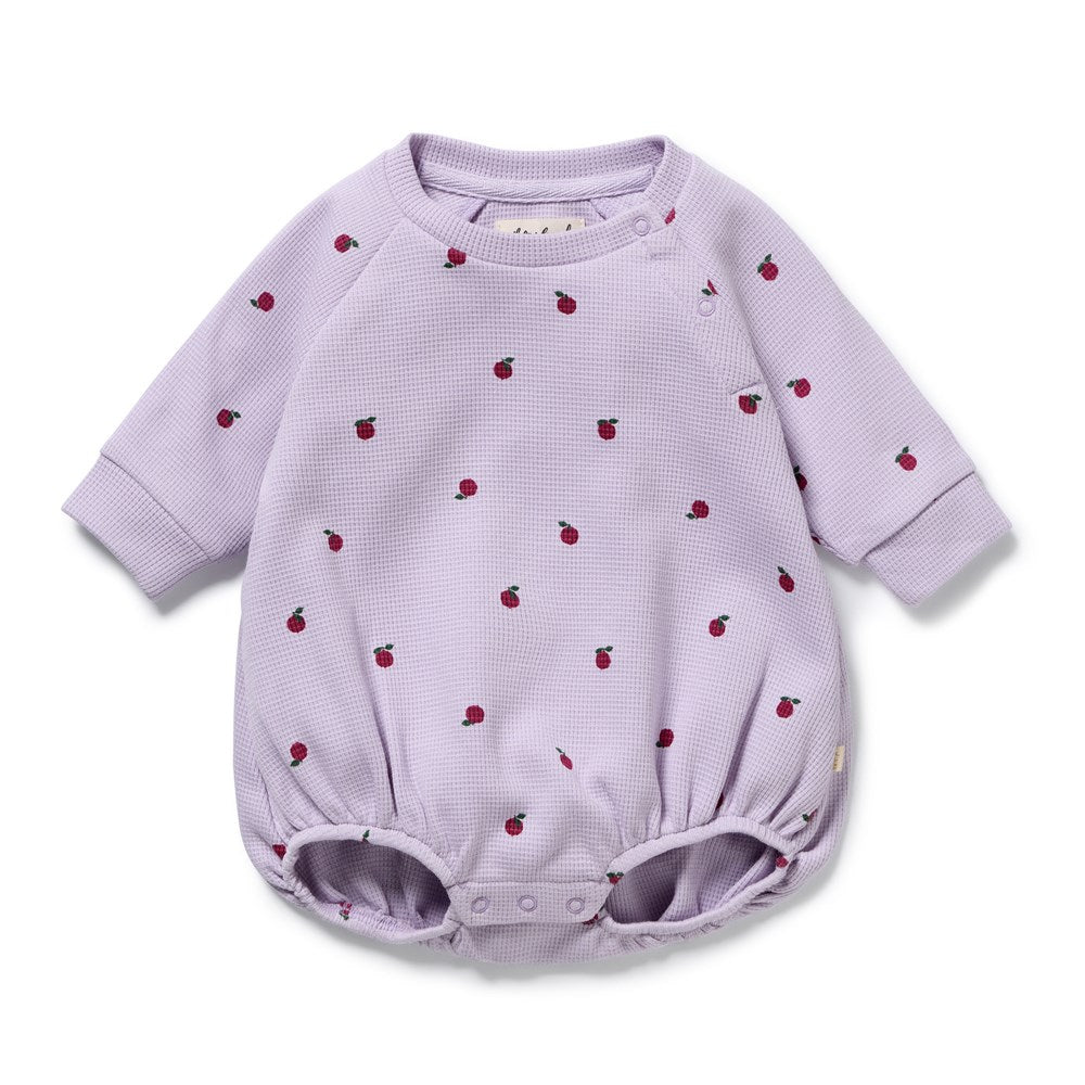 Berry Plums Organic Waffle Bodysuit