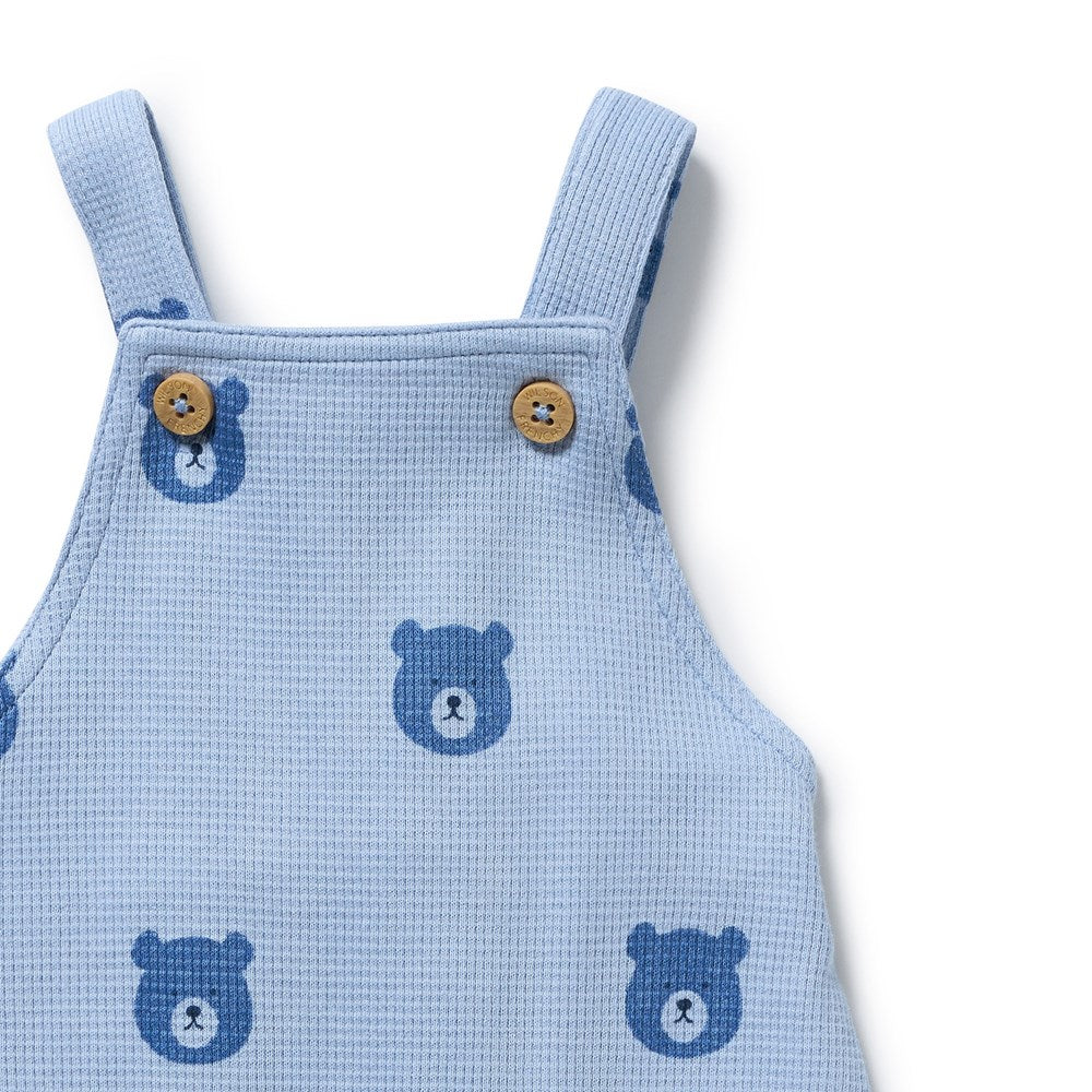 Bear Hugs Organic Waffle Overall