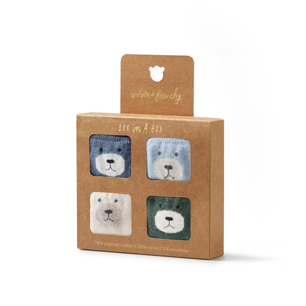 Boys Organic 4 Pack Baby Socks
