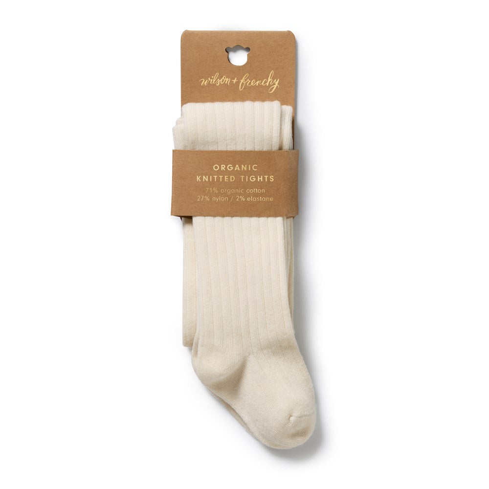 Buttermilk Organic Ribbed Tights